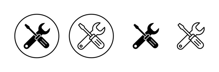 Repair tools icon vector. tool sign and symbol. setting icon. Wrench and screwdriver. Service