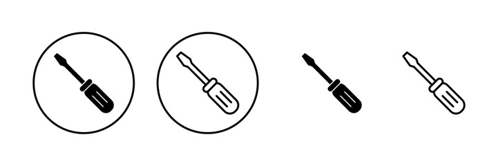 Screwdriver icon vector.tools sign and symbol