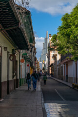Fototapeta na wymiar Paisaje urbano de la ciudad de Bogotá, Colombia, ubicada en sur américa.