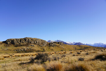 landscape in the mountains new zealand