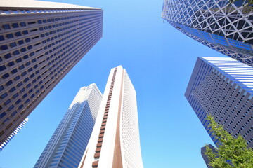 Obraz na płótnie Canvas Skyscraper, Economy, Blue