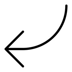 left arrow line icon
