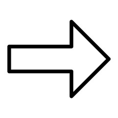 right arrow line icon