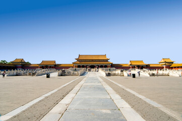 The Imperial Palace in Beijing, China, the imperial palace of Ming and Qing Dynasties, formerly known as the Forbidden City, a World Cultural heritage site.