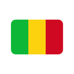 Fototapeta premium Mali vector flag isolated on white background
