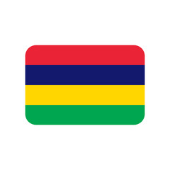 Mauritius vector flag isolated on white background