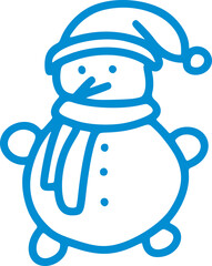 snowman simple line illistration