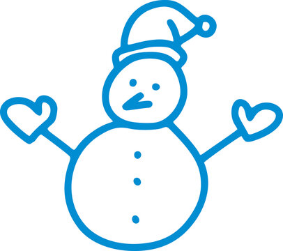 recommend clip art: snowman simple line illistration