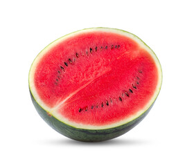 Half watermelon isolated on transparent (png)