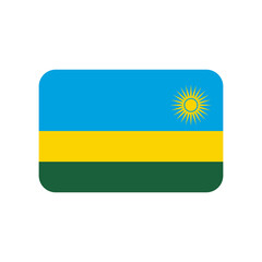 Rwanda vector flag isolated on white background