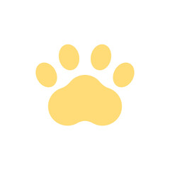 Dog and cat paws with sharp claws. cute animal footprints