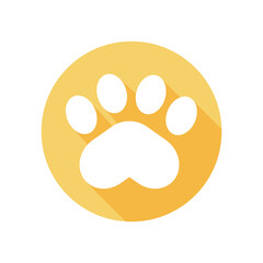 Fototapeta premium Dog and cat paws with sharp claws. cute animal footprints