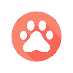 Fototapeta premium Dog and cat paws with sharp claws. cute animal footprints