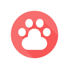 Fototapeta premium Dog and cat paws with sharp claws. cute animal footprints
