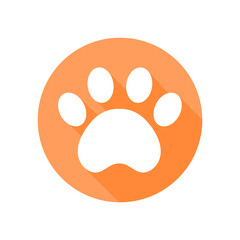 Fototapeta premium Dog and cat paws with sharp claws. cute animal footprints