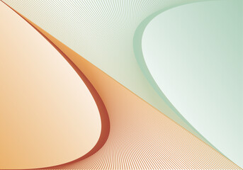 Abstract wallpaper with monochrome 3d illustration od radial volume lines forming shape from the center to the edges, presentation cover