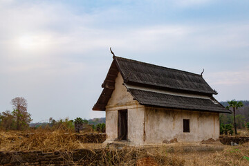 An old church in the middle of a beautiful forest