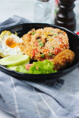 Close-up of delicious fried rice