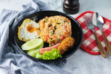 Close-up of delicious fried rice