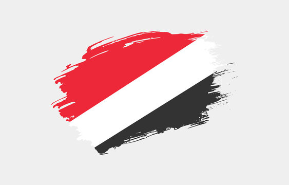 Creative hand drawn grunge brushed flag of Principality of Sealand with solid background