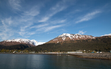 Obraz premium Resurrection Bay on the Kenai Peninsula in Seward Alaska United States