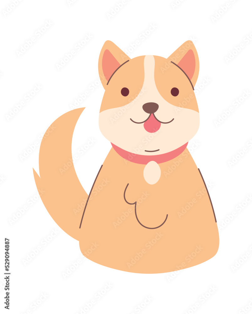 Sticker cute dog pet