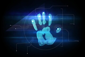 Digital security hand  scan