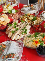 クリスマスの豪華な食事