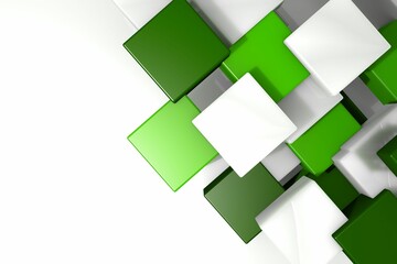 Fototapeta na wymiar Green and white tile design