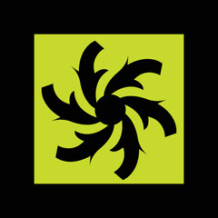 Flower vector logo template design 