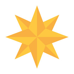 Obraz premium Golden Eight-Pointed Star