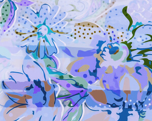 Sea Flower Garden - Abstract Botanical Art