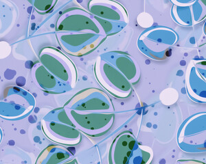 Sea Flower Garden - Abstract Botanical Art