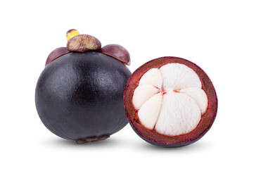 Mangosteen isolated on transparent (PNG)