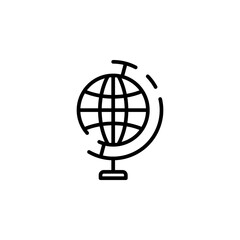 World, Earth, Global Line Icon Vector Illustration Logo Template. Suitable For Many Purposes.