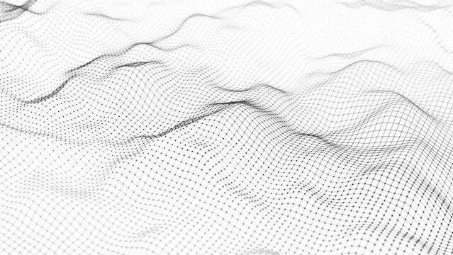 white 3d plexus particles background , minimal polygon animation. Can be used to represent artificial intelligence, quantum physics, data analysis or geometric network	