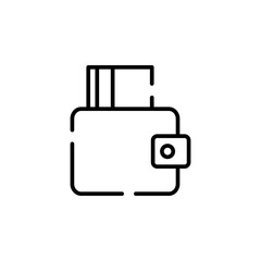Wallet, Saving, Money Line Icon Vector Illustration Logo Template. Suitable For Many Purposes.