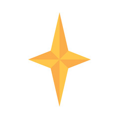 Obraz premium Golden four-pointed star