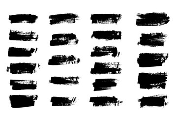 Set of vector brush strokes