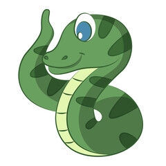 snake cartoon design on transparent background