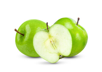 Green apple Isolated on transparent (PNG)