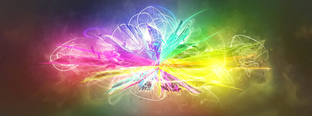 Abstract background with glowing colorful lines