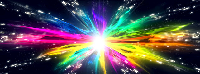 Fototapeta premium Abstract background with glowing colorful lines