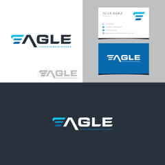 Eagle Text Logo Design
