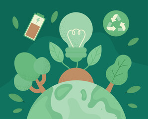Fototapeta premium green energy sustainable