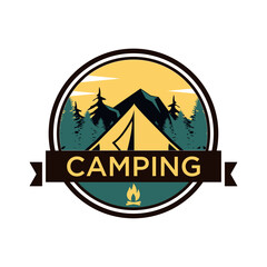 camping logo , adventure logo vector