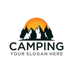 camping logo , adventure logo vector