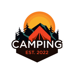 camping logo , adventure logo vector