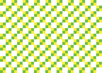 the Seamless Lattice Pattern Vector Repeating green yellow White Abstract Square Background