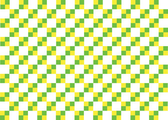 the Seamless Lattice Pattern Vector Repeating green yellow White Abstract Square Background